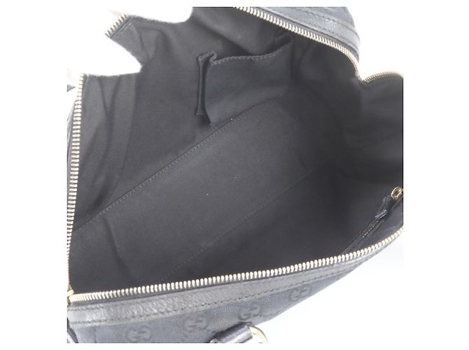 Borsa Mini Boston Gucci GG Canvas Nero - vista 7