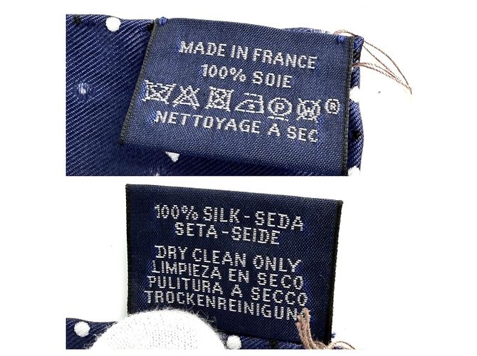 Hermès Hermes Carre 55 Les Cles Seidentuch Navy Marineblau - Ansicht 3