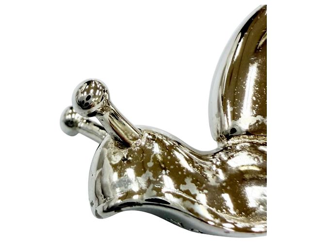Hermès HERMES Vintage La Route Padlock Snail Metal Charm Argento - vista 5