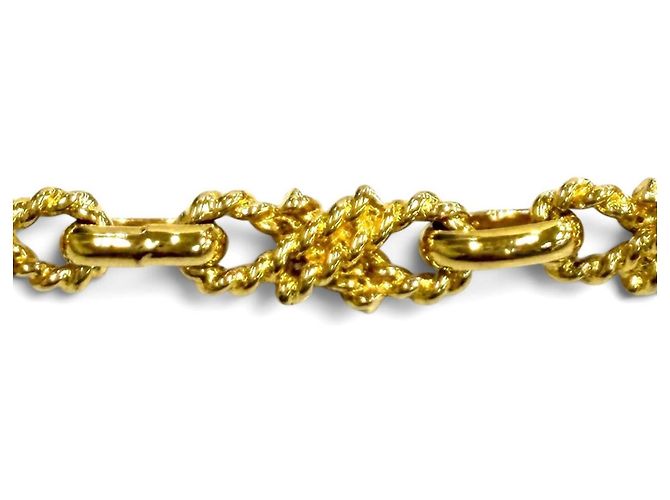 Céline CELINE Vintage Kette Choker mit Seilmotiv und Kette Golden - Ansicht 3