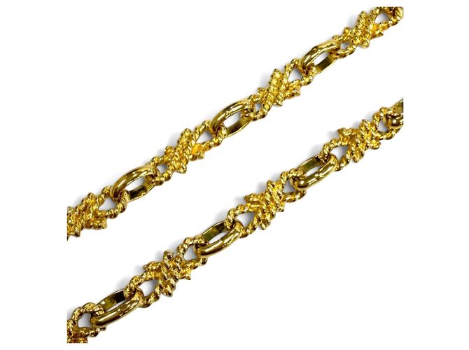 Céline CELINE Vintage Kette Choker mit Seilmotiv und Kette Golden - Ansicht 5