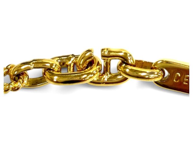 Céline CELINE Vintage Kette Choker mit Seilmotiv und Kette Golden - Ansicht 6