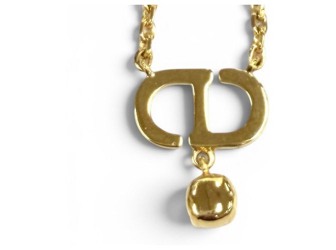 Collana Petit CD con strass Christian Dior D'oro - vista 4