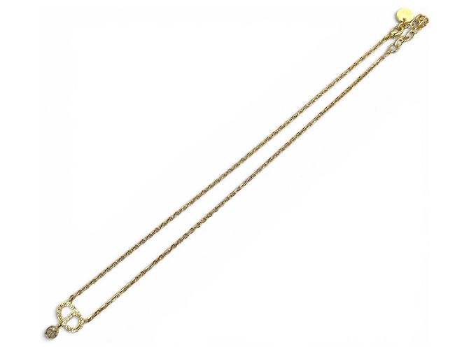 Collana Petit CD con strass Christian Dior D'oro - vista 5