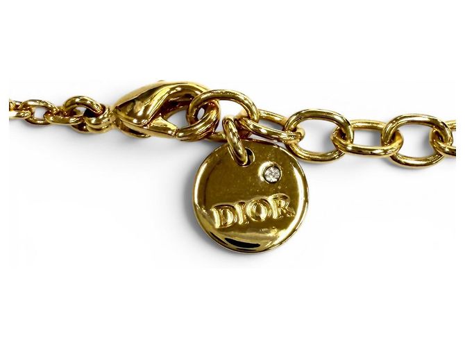 Collana Petit CD con strass Christian Dior D'oro - vista 7