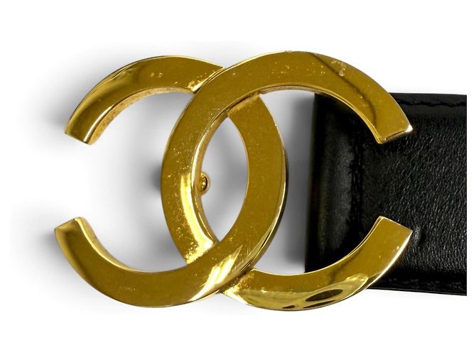 Chanel Vintage Coco Mark Ledergürtel Schwarz - Ansicht 5