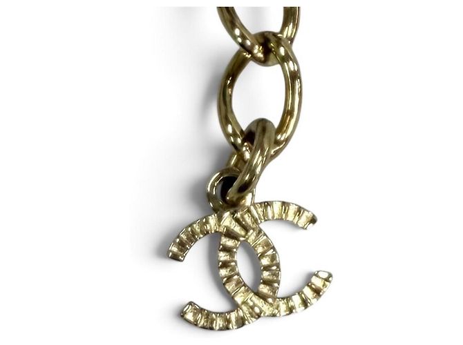 Collana a catena Chanel Coco Mark in pelle con stella e quadrifoglio Nero D'oro - vista 9