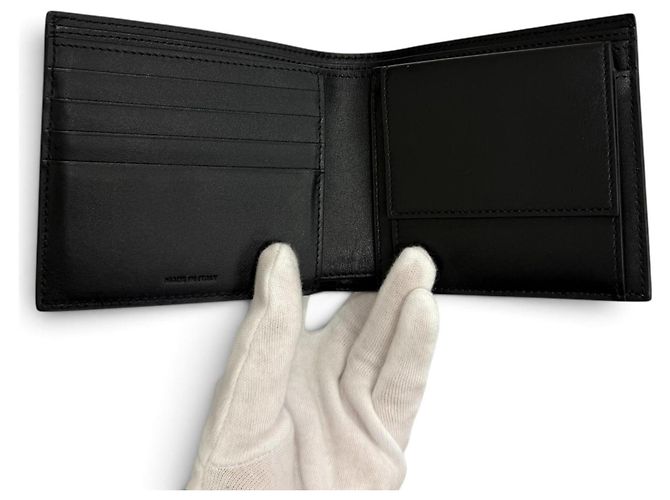 Céline Celine Calfskin Triomphe Embossed Bi-fold Wallet Black - view 4