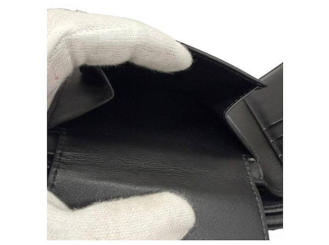 Céline Celine Calfskin Triomphe Embossed Bi-fold Wallet Black - view 5