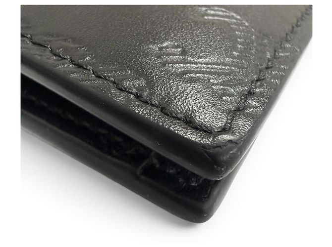 Céline Celine Calfskin Triomphe Embossed Bi-fold Wallet Black - view 6