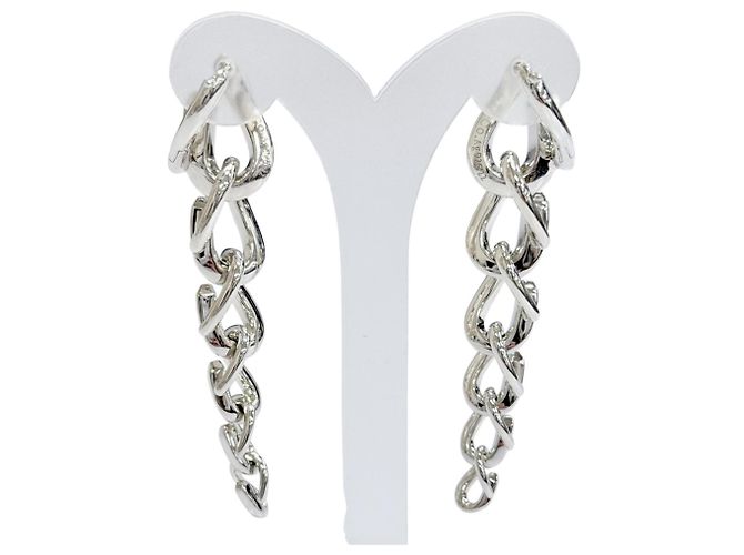 Tiffany & Co Orecchini a lobo Tiffany Forge Drop Link in argento - vista 3