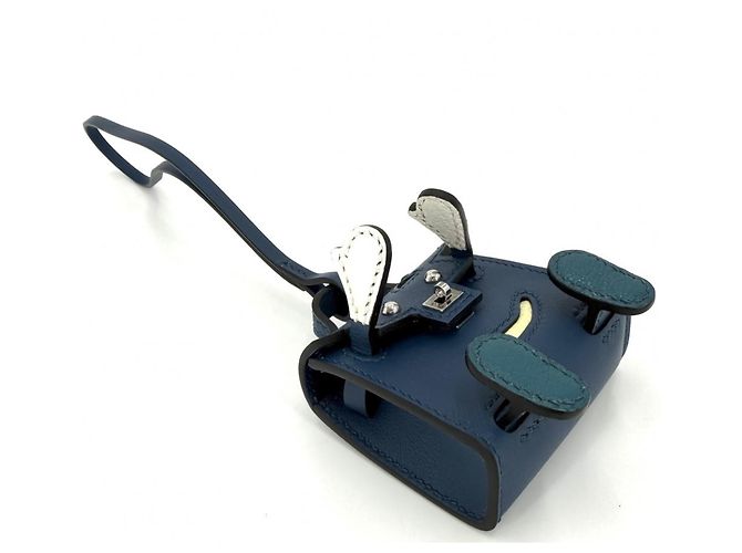 Hermès Kelly Doll Bag Charm Blu navy - vista 4