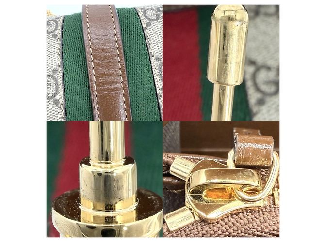 Portafoglio a Spalla con Catena Gucci Marrone Beige - vista 7