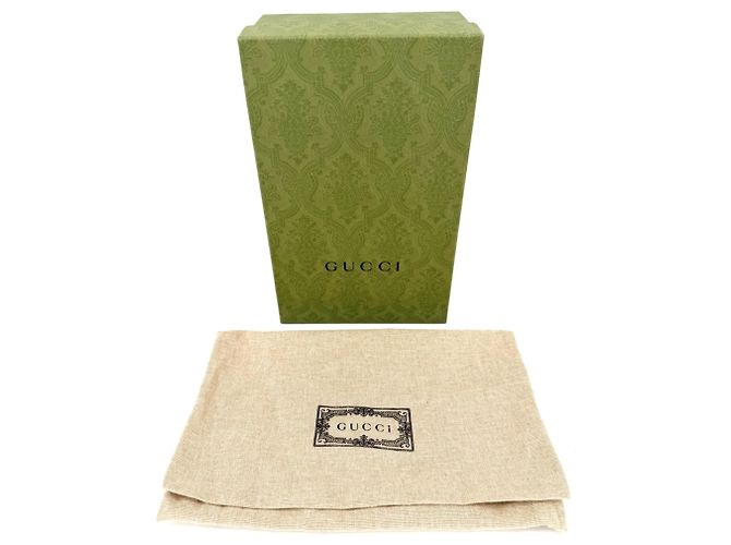 Portafoglio a Spalla con Catena Gucci Marrone Beige - vista 9