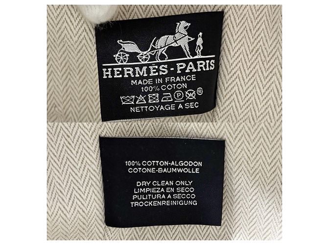 Hermès Borsa Hermes Beige/White Bianco - vista 5