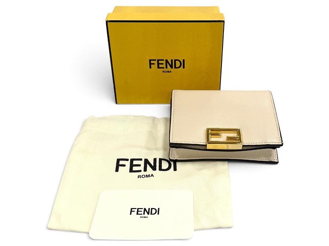 Fendi Beige Leather Bi-Fold Wallet - view 2