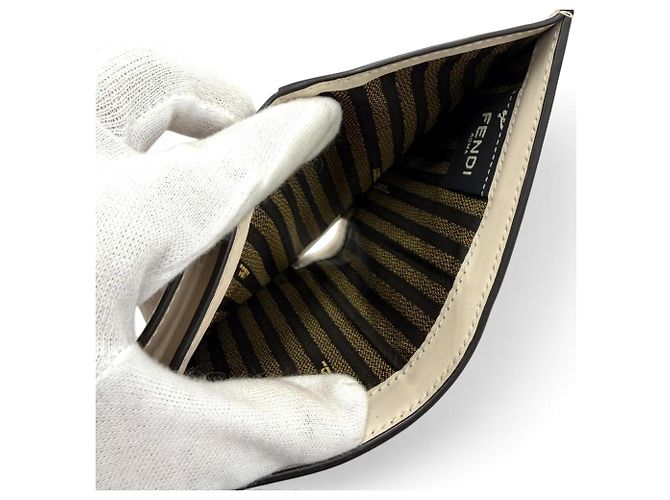 Fendi Beige Leather Bi-Fold Wallet - view 7