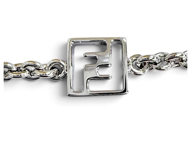 Bracciale a catena con cristalli Fendi Forever FF Logo Argento - vista 5