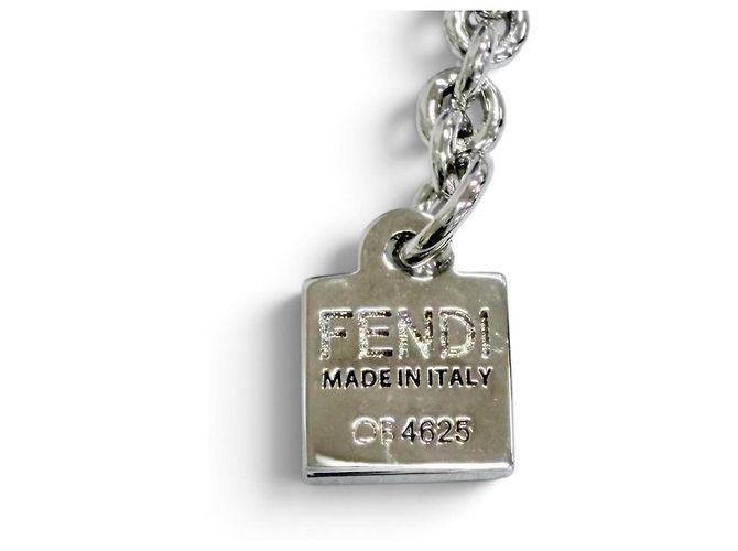 Bracciale a catena con cristalli Fendi Forever FF Logo Argento - vista 9