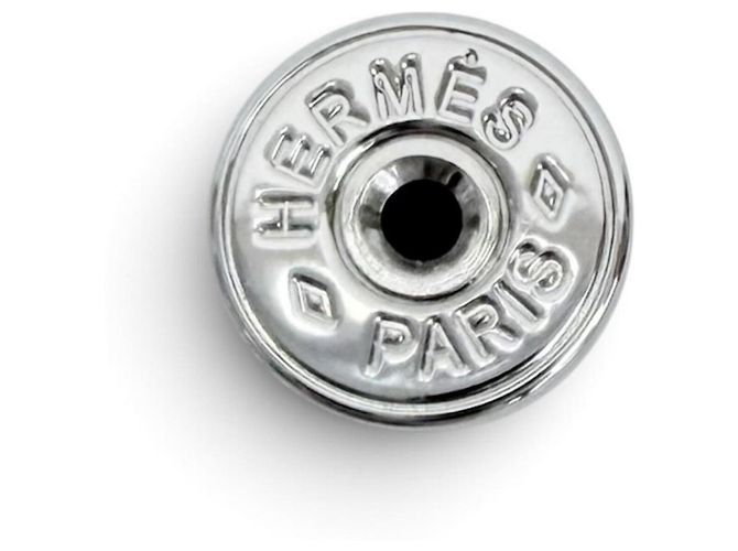 Hermès Orecchini Hermes Mini Maillon Silver Chaine d'Ancre Nero Argento - vista 6