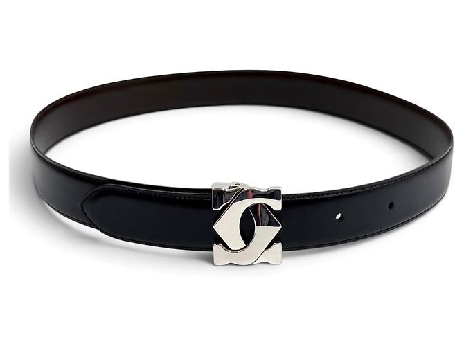 Cartier Ledergürtel mit Wendelboucle 2C Braun Schwarz - Ansicht 3