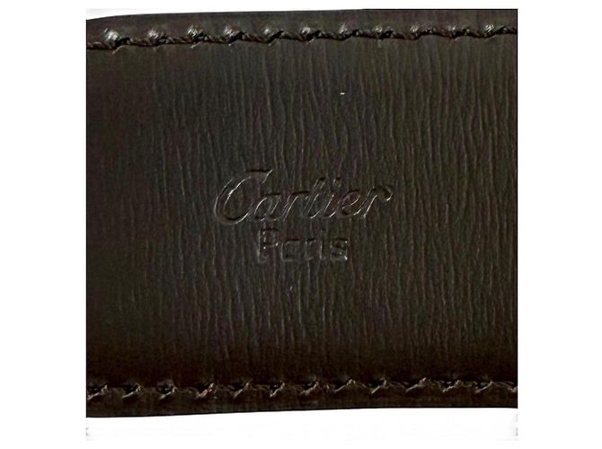 Cartier Ledergürtel mit Wendelboucle 2C Braun Schwarz - Ansicht 9