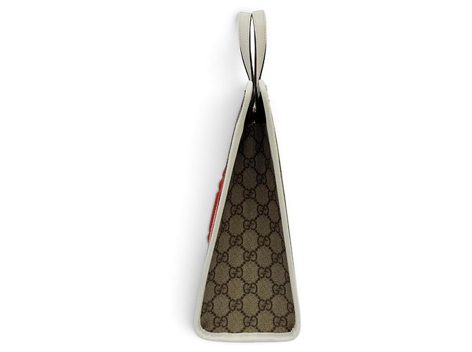 Borsa tote Gucci GG Supreme per bambini Bianco Rosso Beige - vista 4