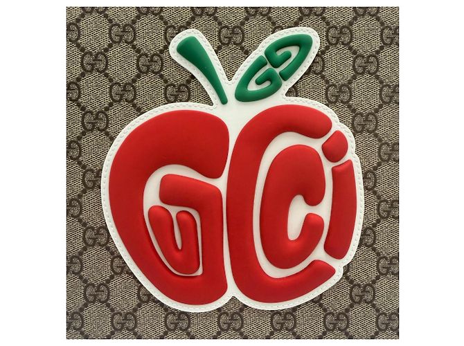 Borsa tote Gucci GG Supreme per bambini Bianco Rosso Beige - vista 9