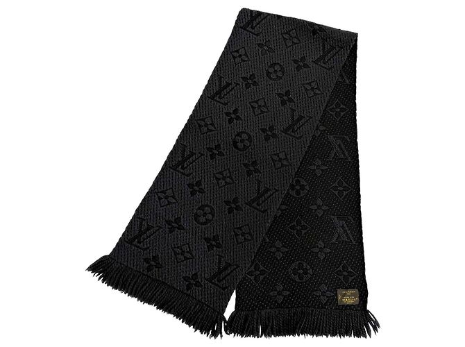 Stola con frange Monogram Louis Vuitton Nero - vista 3