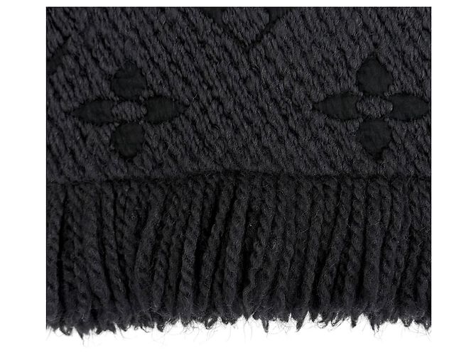 Stola con frange Monogram Louis Vuitton Nero - vista 5