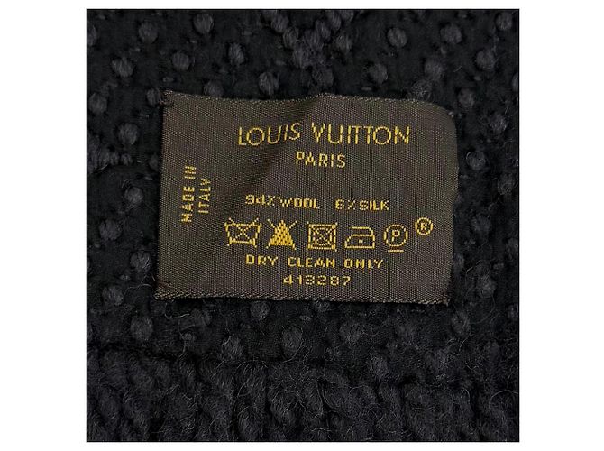 Stola con frange Monogram Louis Vuitton Nero - vista 6