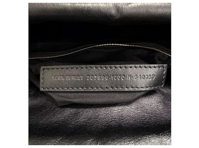Balenciaga 787896 Monaco Leather Sling Bag Nero - vista 13