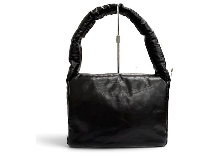 Balenciaga 787896 Monaco Leather Sling Bag Nero - vista 4