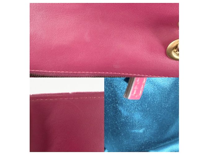 Gucci GG Marmont Schultertasche aus rosa Velours Pink - Ansicht 7