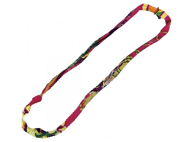 Hermès Collana in seta Hermes Petit H Multicolore - vista 2