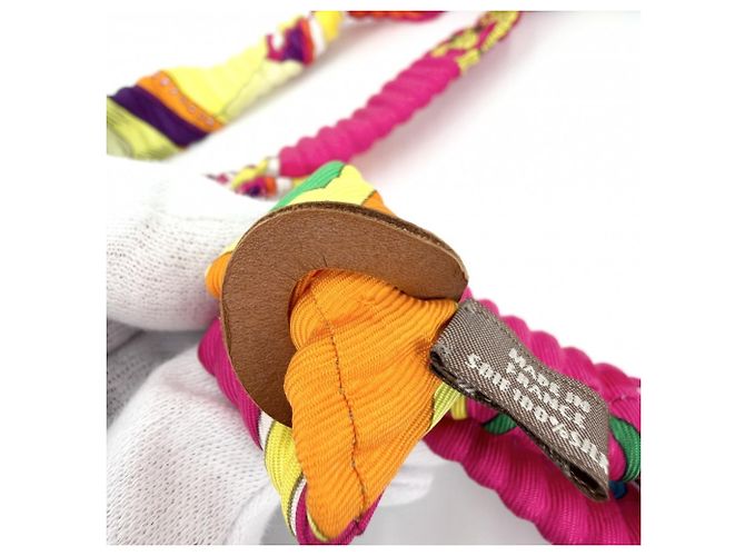 Hermès Collana in seta Hermes Petit H Multicolore - vista 6