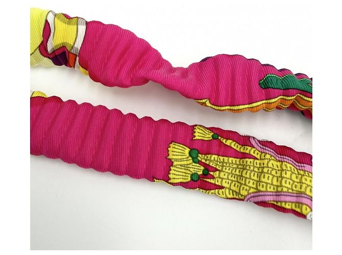 Hermès Collana in seta Hermes Petit H Multicolore - vista 7