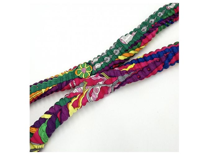 Hermès Collana in seta Hermes Petit H Multicolore - vista 8