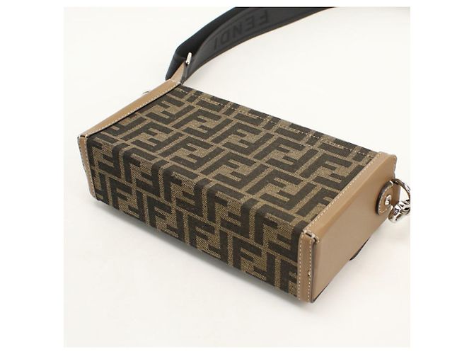 Baguette Borsa in jacquard marrone da uomo Fendi - vista 2