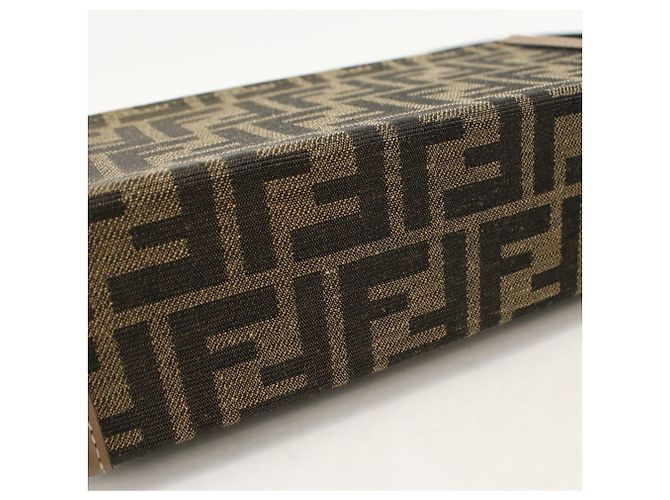 Baguette Borsa in jacquard marrone da uomo Fendi - vista 6