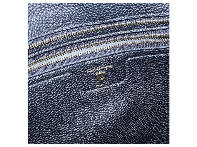 Borsa Tote Salvatore Ferragamo in pelle di vitello nera Nero - vista 6