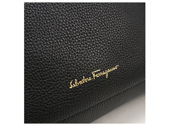 Borsa Tote Salvatore Ferragamo in pelle di vitello nera Nero - vista 8