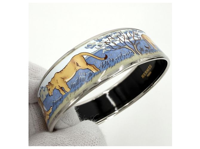 Hermès Bracciale rigido Hermes da donna Nero Blu - vista 4