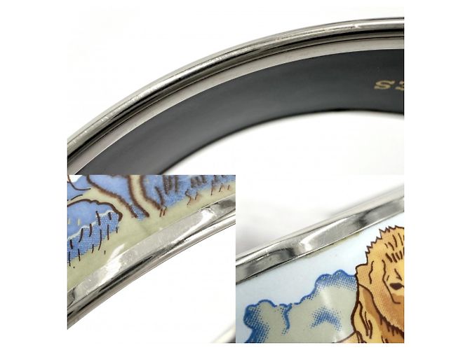 Hermès Bracciale rigido Hermes da donna Nero Blu - vista 5