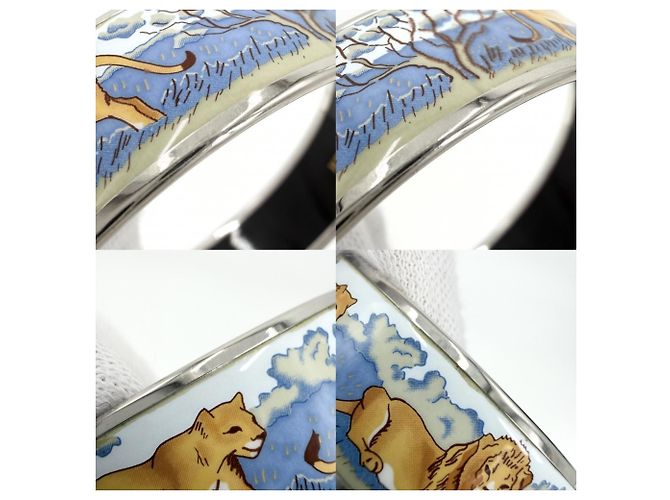 Hermès Bracciale rigido Hermes da donna Nero Blu - vista 6