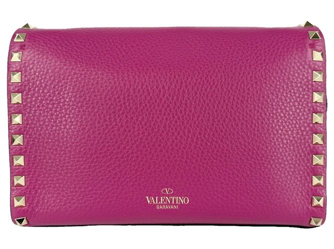 Borsa a tracolla in pelle rosa Valentino Garavani - vista 2