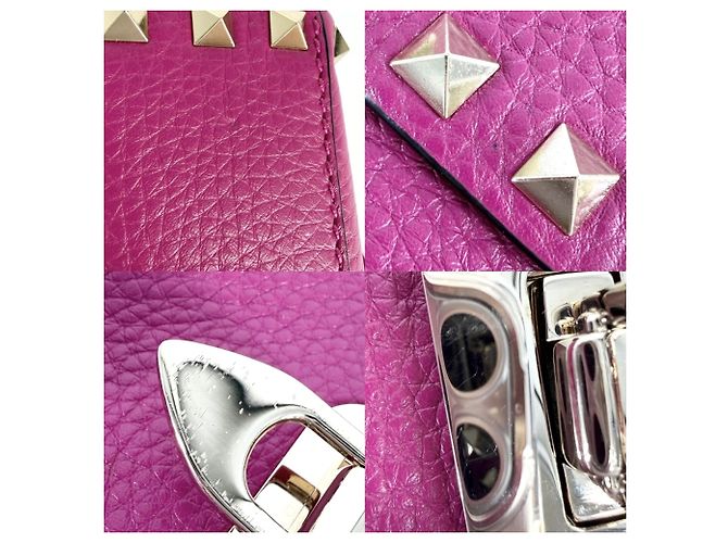 Borsa a tracolla in pelle rosa Valentino Garavani - vista 6