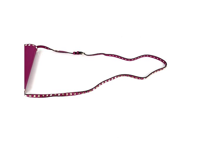 Borsa a tracolla in pelle rosa Valentino Garavani - vista 7