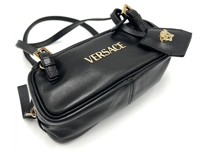 Borsa Mini Bowling Versace da Donna Nero - vista 3