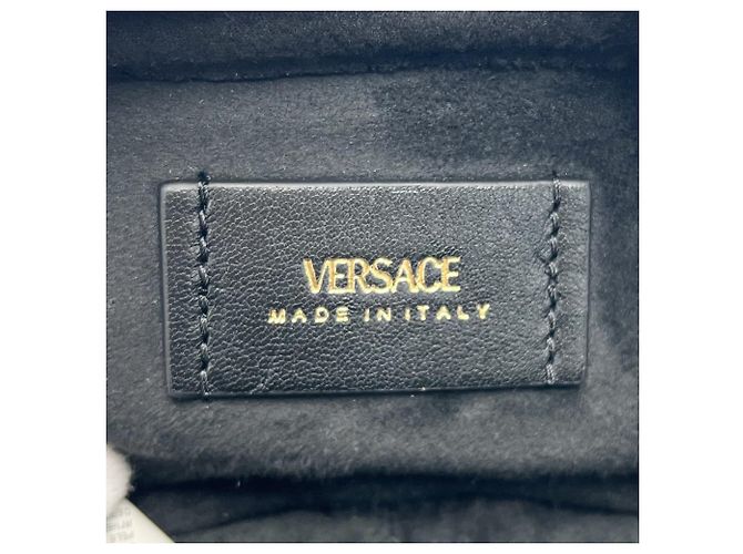 Borsa Mini Bowling Versace da Donna Nero - vista 5